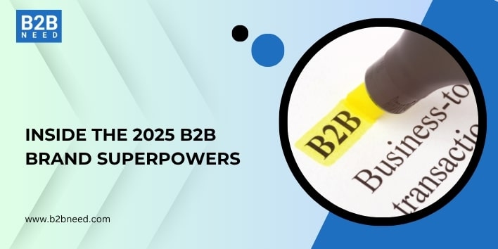 Superpowers Index 2025 Highlights What Drives B2B Brand Performance B2B brand performance: marketing team reviewing Superpowers Index findings.